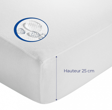 Protège-matelas imperméable - alèse 100% coton respirante