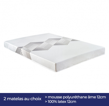 Canapé convertible BERLIN + Matelas mousse ou latex