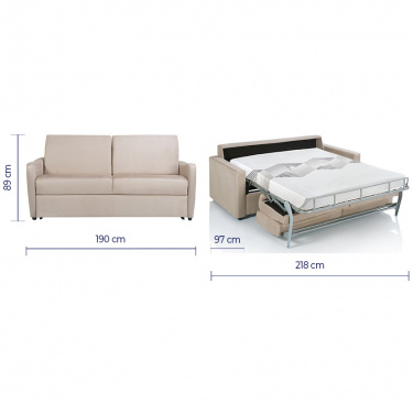 Canapé convertible ROME + Matelas mousse ou latex