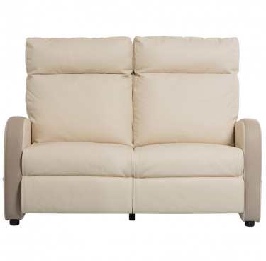 Canapé relaxation 1 moteur cuir bicolore FIDJI