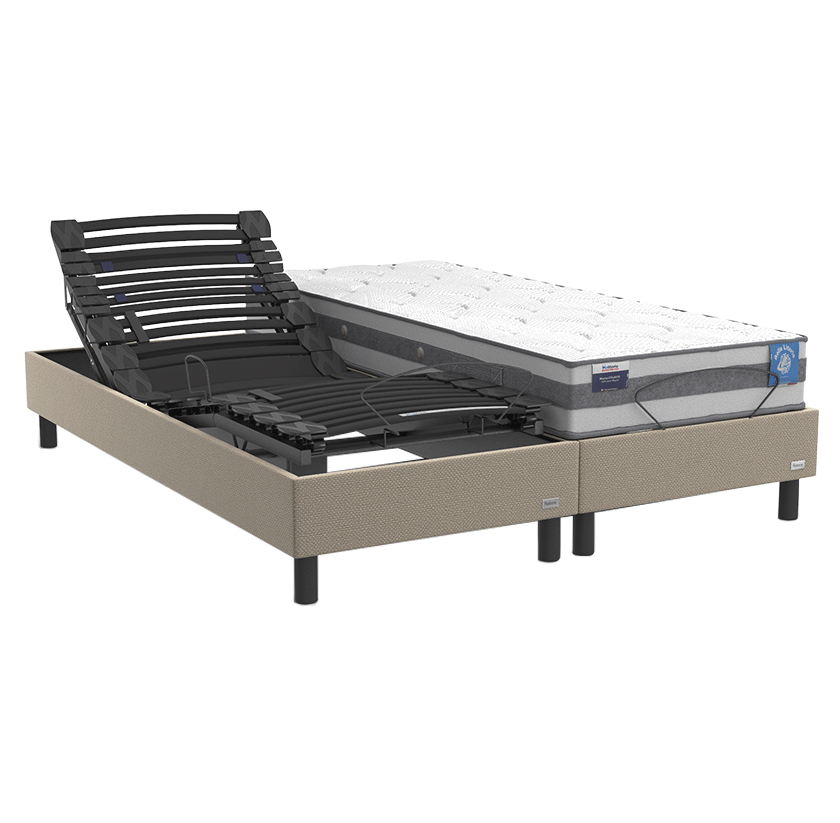 Lit électrique tapissier duo SERENITY + CELESTE