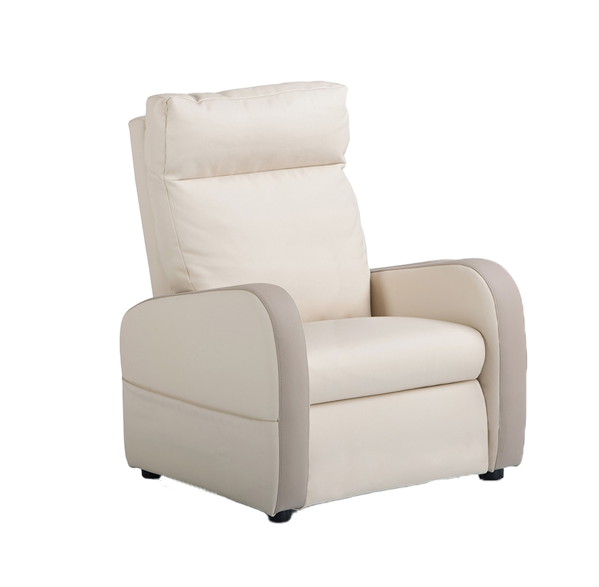 Fauteuil relaxation manuel cuir bicolore FIDJI