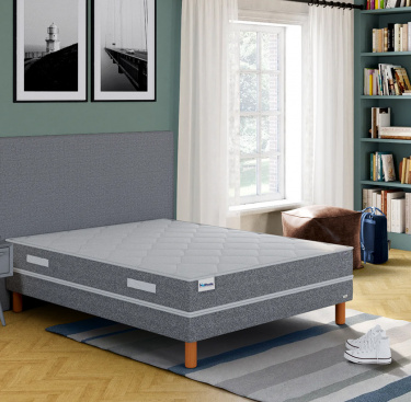 Ensemble matelas ressorts ensachés Isis et sommier B4
