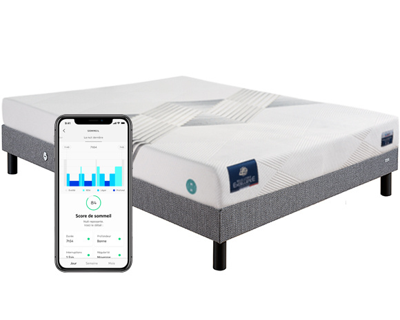 Ensemble literie connectée mém. de forme VITAFORM® + MORPHEA2