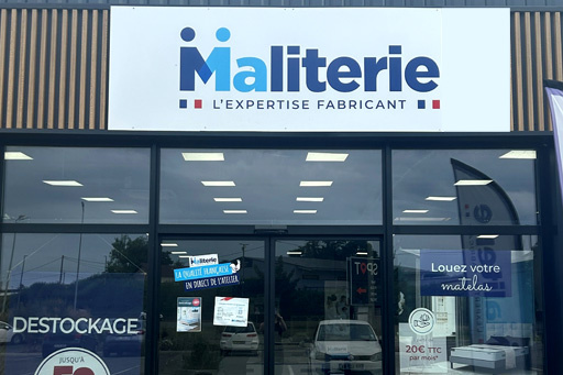 Vitrine magasin Maliterie Chalon